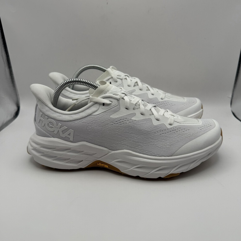 Hoka One One Women's White Running Sneakers with Gum Outsole Detail - Picture 3 of 9